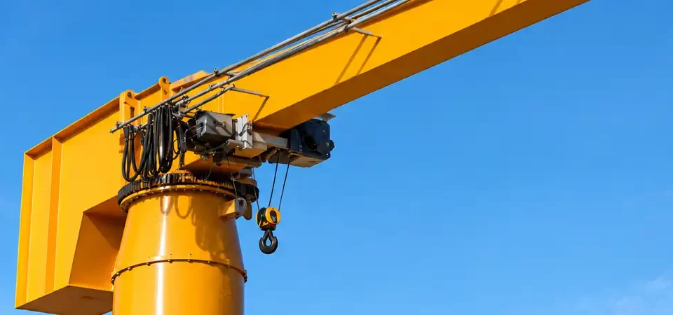 What are the key differences between a slewing crane and a non-slewing crane